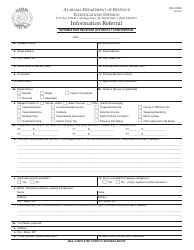 Document preview: Form INV37283 Information Referral - Alabama
