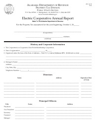 Document preview: Form ADV: U5-18 Electric Cooperative Annual Report - Alabama