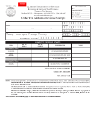 Document preview: Form TOB: TS01 Order for Alabama Revenue Stamps - Alabama