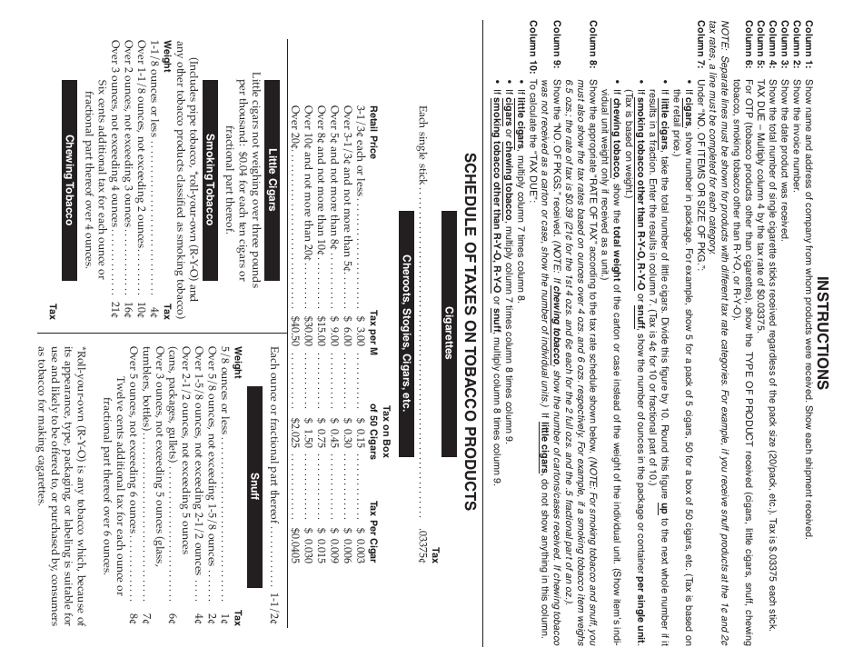 Form TOB: USE Tobacco Use Tax Worksheet - Alabama, Page 2
