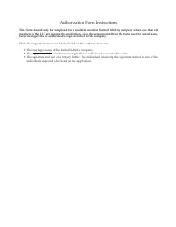 Form TOB: LLC-AUTH1 &quot;Limited Liability Company Authorization Form for Alabama Underground and Aboveground Storage Tank Trust Fund Charge Application&quot; - Alabama, Page 2