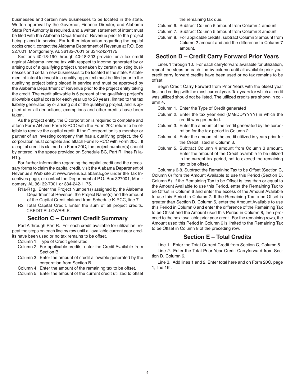 Download instructions for form 20c schedule bc business credits pdf 