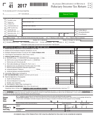Form 41 Fiduciary Income Tax Return - Alabama