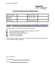 Form ISEC-1 Internal Security Report for Non-fraudulent Incident - Alabama