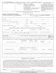 Document preview: Form 3 Application for Examination - Alabama