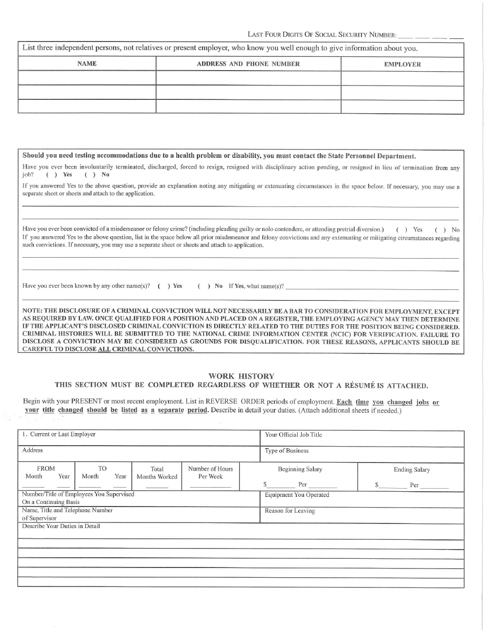 Form 3 Application for Examination - Alabama, Page 2