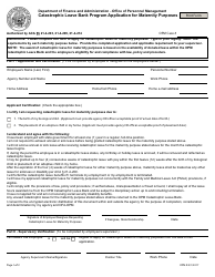 Document preview: Catastrophic Leave Bank Program Application for Maternity Purposes - Arkansas
