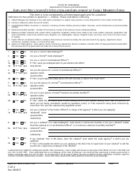 Form F-3 F-4, Employee Disclosure/Certification and Employment of Family Members Form - Arkansas
