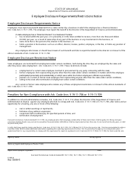 Form F-3 &quot;F-4, Employee Disclosure/Certification and Employment of Family Members Form&quot; - Arkansas, Page 3