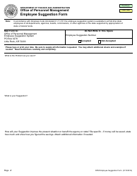 Document preview: Employee Suggestion Form - Arkansas