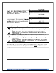 Position Classification Questionnaire Form - Arkansas, Page 6