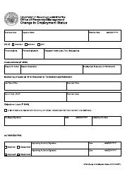 Document preview: Change in Employment Status Form - Arkansas