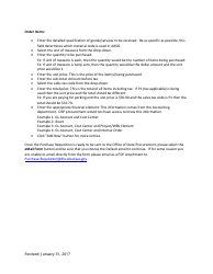 Instructions for &quot;Service Bureau Purchase Requisition Form&quot; - Arkansas, Page 2
