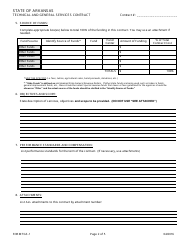 Form TGS-1 Technical and General Services Contract - Arkansas, Page 2