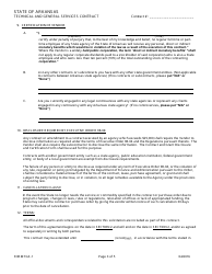 Form TGS-1 Technical and General Services Contract - Arkansas, Page 3