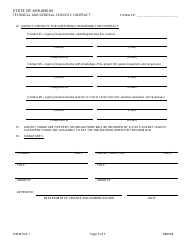 Form TGS-1 Technical and General Services Contract - Arkansas, Page 5