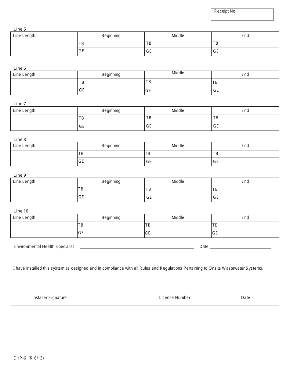 Form EHP-6 Individual Onsite Wastewater System Installation Specifications - Arkansas, Page 2