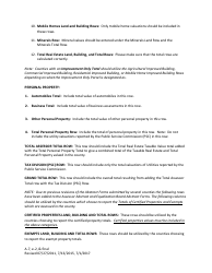 Instructions for Form A-7, E-2, FINAL &quot;Assessor's Abstract, Equalization Board Abstract, and Final Abstract&quot; - Arkansas, Page 2