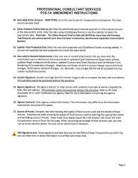 Instructions for Form PCS-1A Amendment to Professional Consultant Services Contract - Arkansas, Page 3