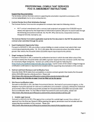 Instructions for Form PCS-1A Amendment to Professional Consultant Services Contract - Arkansas, Page 4