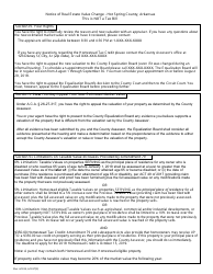 Form A-15 Notice of Real Estate Value Change - Arkansas, Page 2