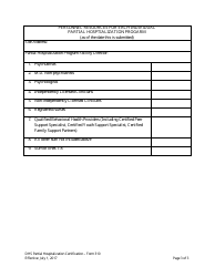 Form 310 Application for Partial Hospitalization Certification - Arkansas, Page 3
