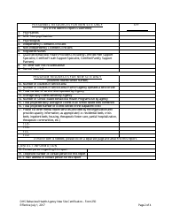 Form 250 Behavioral Health Agency New Site Application - Arkansas, Page 2