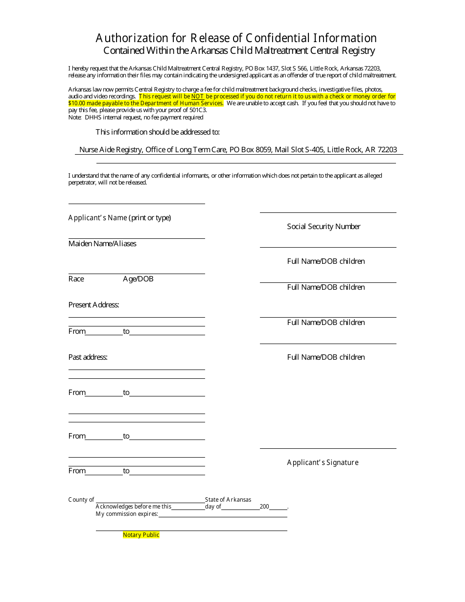 Petition to Remove Neglect Finding From the Employment Clearance (Cna) Registry - Arkansas, Page 3