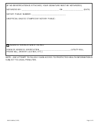 Form DHCS6245A &quot;Request for an Accounting of Disclosures of Protected Health Information by Parent, Guardian or Legal Representative - Genetically Handicapped Persons Program&quot; - California, Page 3