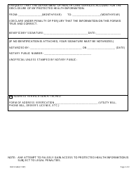 Form DHCS6244 Request for an Accounting of Disclosures of Protected Health Information - California, Page 2