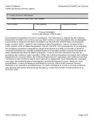 Form DHCS4029 Medi-Cal Rendering Provider/Group Affiliation/Disaffiliation Form - California, Page 4