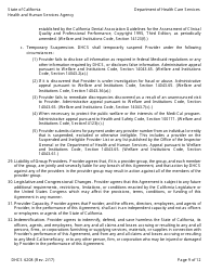 Form DHCS6208 &quot;Medi-Cal Provider Agreement (To Accompany Applications for Enrollment or Continued Enrollment)&quot; - California, Page 9