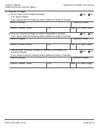 Form DHCS6210 Medi-Cal Physician Application/Agreement - California, Page 10