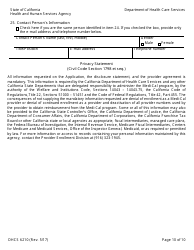 Form DHCS6210 Medi-Cal Physician Application/Agreement - California, Page 12