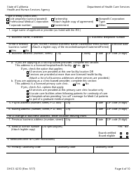 Form DHCS6210 Medi-Cal Physician Application/Agreement - California, Page 8