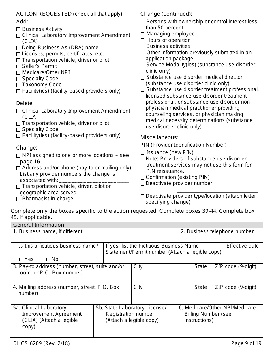 Form DHCS6209 Medi-Cal Supplemental Changes - California, Page 11
