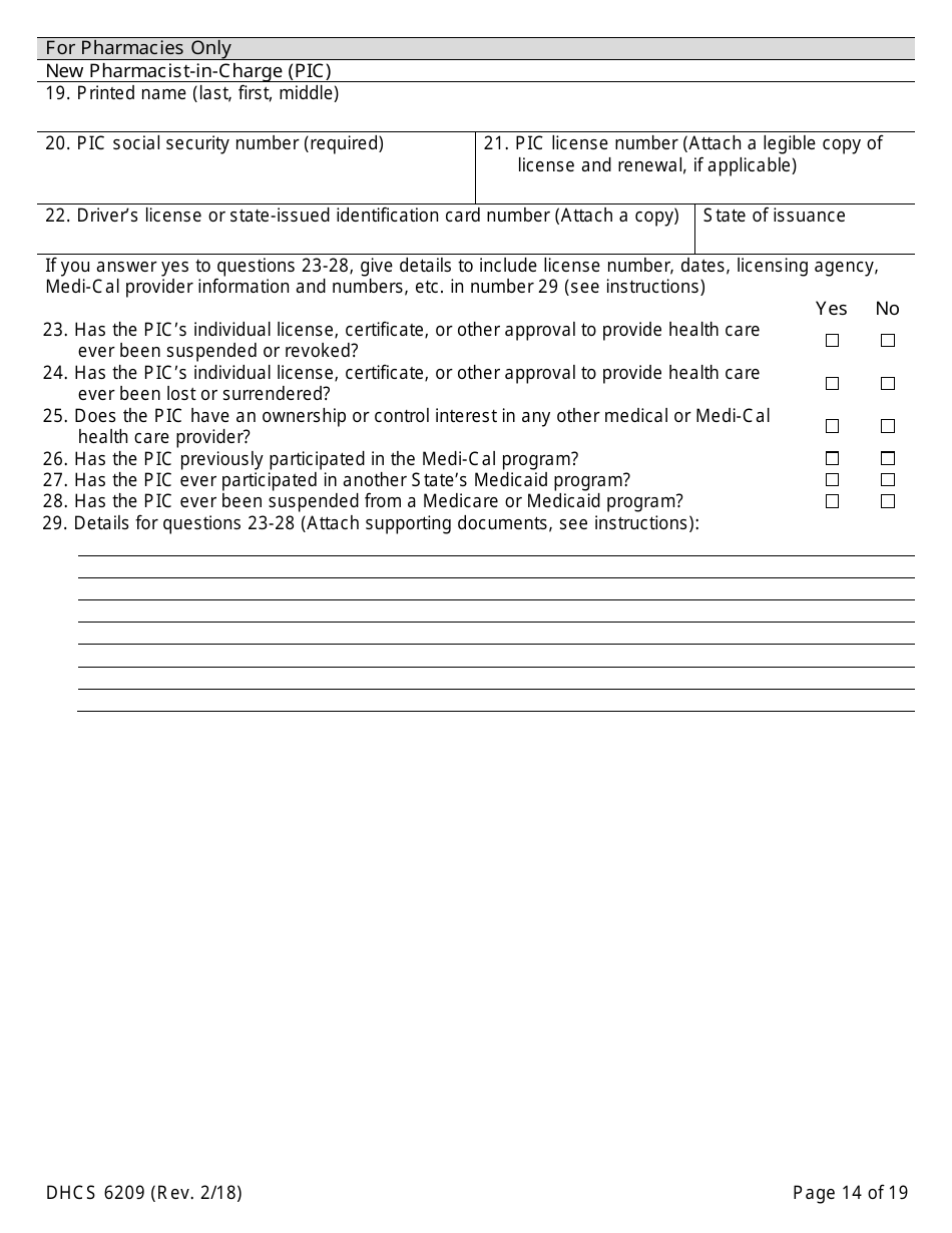 Form DHCS6209 Medi-Cal Supplemental Changes - California, Page 16