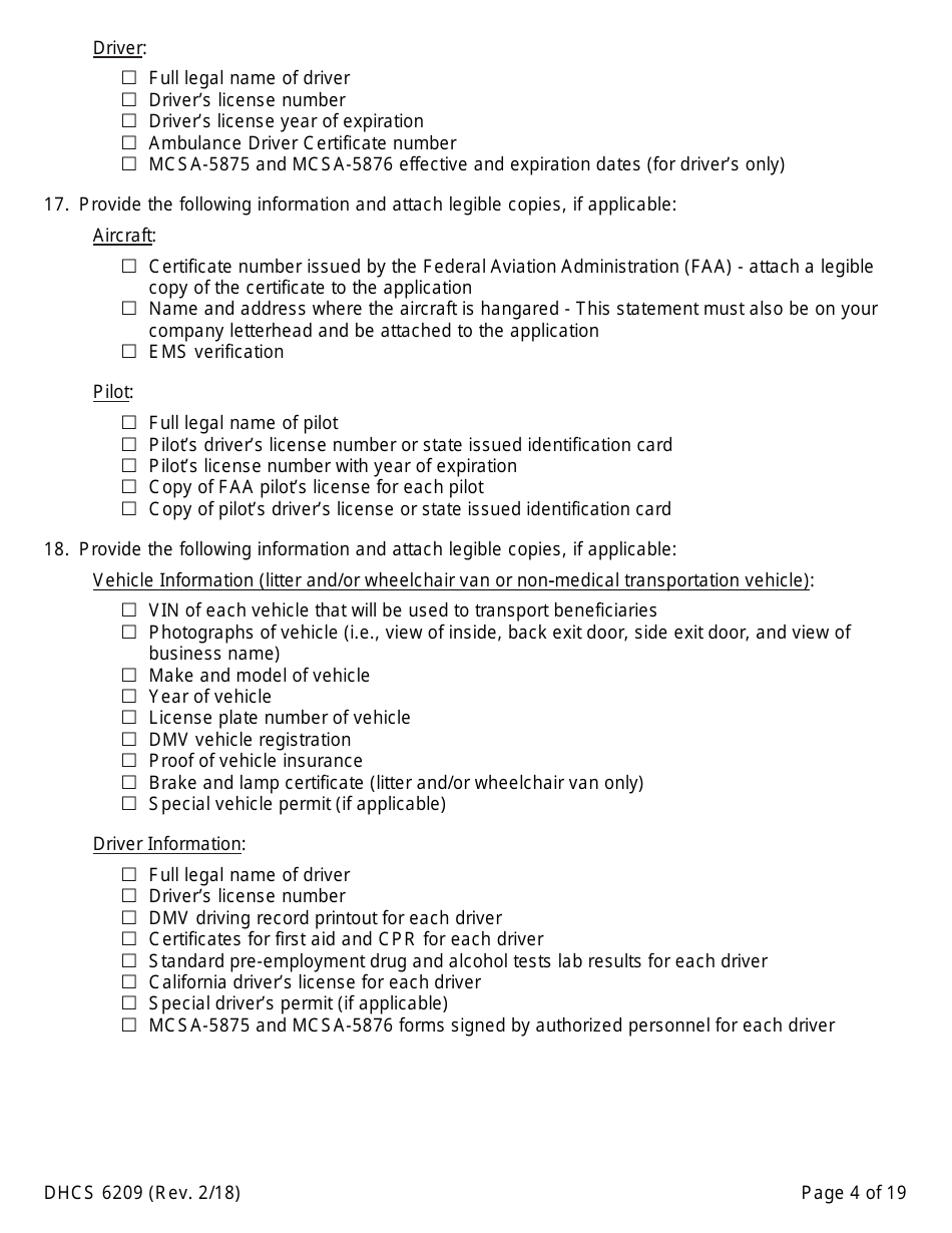 Form DHCS6209 Medi-Cal Supplemental Changes - California, Page 6