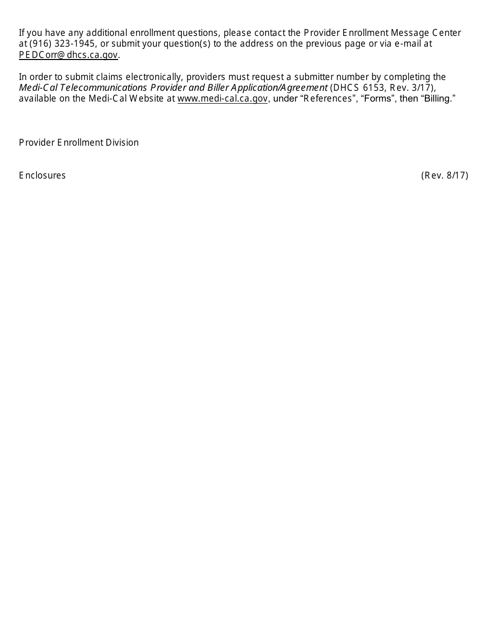 Form DHCS6248 Medi-Cal Non-physician Medical Practitioner and Licensed Midwife Application - California, Page 2