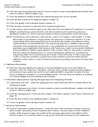 Form DHCS6248 &quot;Medi-Cal Non-physician Medical Practitioner and Licensed Midwife Application&quot; - California, Page 5