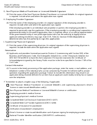 Form DHCS6248 &quot;Medi-Cal Non-physician Medical Practitioner and Licensed Midwife Application&quot; - California, Page 6