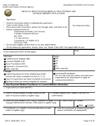 Form DHCS6248 &quot;Medi-Cal Non-physician Medical Practitioner and Licensed Midwife Application&quot; - California, Page 7