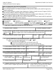 Form DHCS6204 Medi-Cal Provider Application - California, Page 10