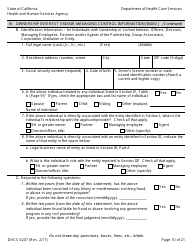 Form DHCS6207 Medi-Cal Disclosure Statement - California, Page 15