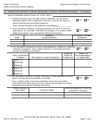 Form DHCS6207 Medi-Cal Disclosure Statement - California, Page 16