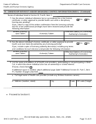 Form DHCS6207 Medi-Cal Disclosure Statement - California, Page 17