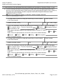 Form DHCS6207 Medi-Cal Disclosure Statement - California, Page 19