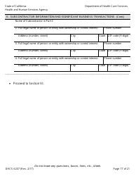 Form DHCS6207 Medi-Cal Disclosure Statement - California, Page 22