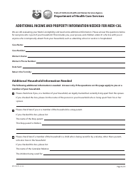 Form MC604 IPS Additional Income and Property Information Needed for Medi-Cal - California