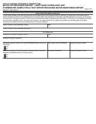 Form CEM-2061T Notice of Discharge Report - Lake Tahoe Hydrologic Unit Stormwater Sample Field Test Report/Receiving Water Monitoring Report - California, Page 4